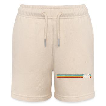 Rainbow Stripe Bicycle Silhouette - Stanley/Stella MINI BOLTER Organic Teen Jogging Shorts - soft Ecru - Front