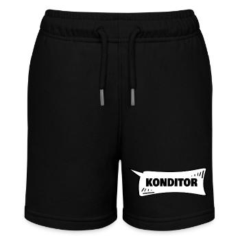 Geschenk für Konditor - Stanley/Stella Teenager Bio-Joggingshorts MINI BOLTER - Schwarz - Vorne
