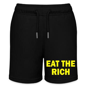 Eat the rich - Stanley/Stella Teenager Bio-Joggingshorts MINI BOLTER - Schwarz - Vorne
