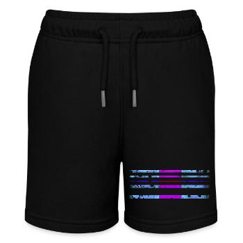 Stripe Decoration - Horizontal Pattern - Stanley/Stella MINI BOLTER Organic Teen Jogging Shorts - black - Front