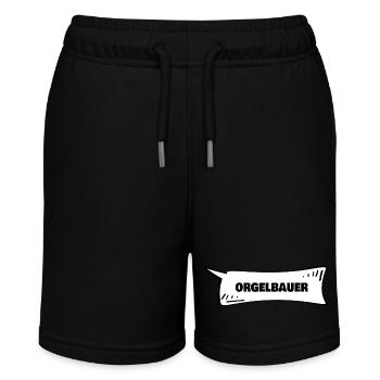Organ builders as speech bubbles - Stanley/Stella MINI BOLTER Organic Teen Jogging Shorts - black - Front