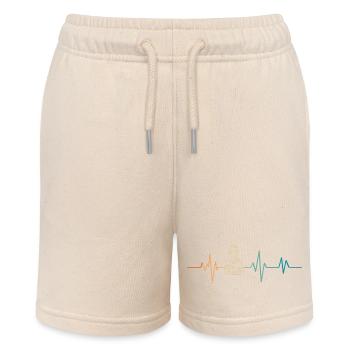 Retro Heartbeat Midwife - Stanley/Stella MINI BOLTER Organic Teen Jogging Shorts - soft Ecru - Front