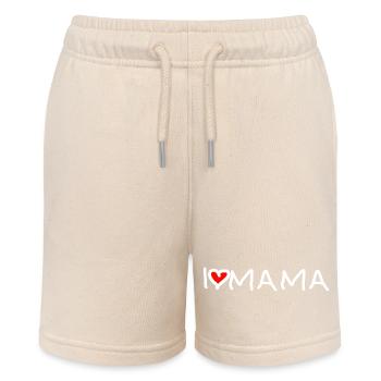 I love Mama Spruch Mutter Geschenk - Stanley/Stella Teenager Bio-Joggingshorts MINI BOLTER - Natur - Vorne