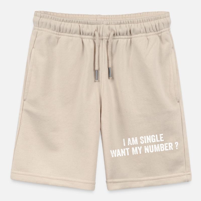 Ich bin Single will meine Nummer | Komisch Stanley/Stella Teenager Bio-Joggingshorts MINI BOLTER
