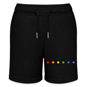 Regenbogen small rounds LGBT lgbtqi queer - Stanley/Stella Teenager Bio-Joggingshorts MINI BOLTER - Schwarz - Vorne
