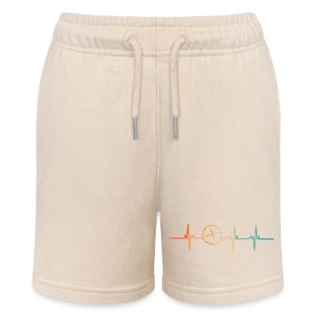 Geocaching-Herzschlag - Stanley/Stella Teenager Bio-Joggingshorts MINI BOLTER - Natur - Vorne