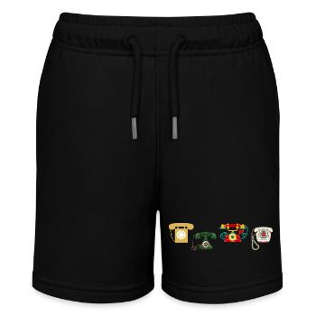 Vintage Retro Phone - Stanley/Stella MINI BOLTER Organic Teen Jogging Shorts - black - Front