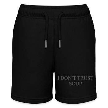 I DON'T TRUST SOUP - Ich traue der Suppe nicht - Stanley/Stella Teenager Bio-Joggingshorts MINI BOLTER - Schwarz - Vorne
