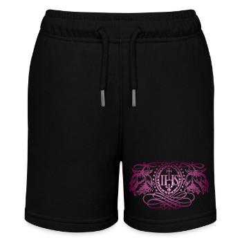 IHS, Jesus Christus, antike Illustration, Hoffnung - Stanley/Stella Teenager Bio-Joggingshorts MINI BOLTER - Schwarz - Vorne