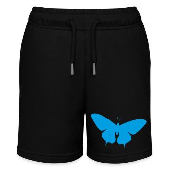 Einzigartiges Schmetterling T Shirt Design - Stanley/Stella Teenager Bio-Joggingshorts MINI BOLTER - Schwarz - Vorne