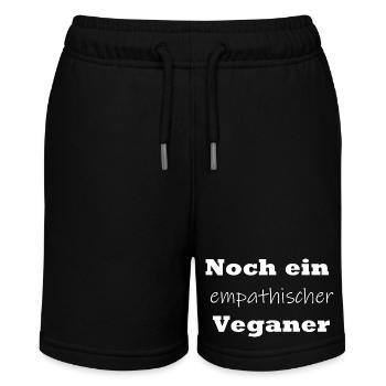 Noch ein empathischer Veganer - Stanley/Stella Teenager Bio-Joggingshorts MINI BOLTER - Schwarz - Vorne
