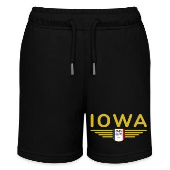 Iowa Fan T-Shirt – Your State! - Stanley/Stella MINI BOLTER Organic Teen Jogging Shorts - black - Front