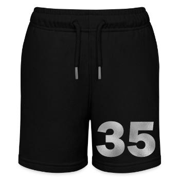 Geburtstag 35 Jahre - Stanley/Stella Teenager Bio-Joggingshorts MINI BOLTER - Schwarz - Vorne