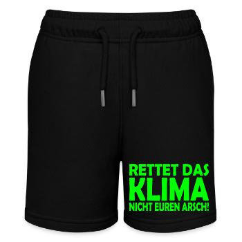 Klima retten - Stanley/Stella Teenager Bio-Joggingshorts MINI BOLTER - Schwarz - Vorne