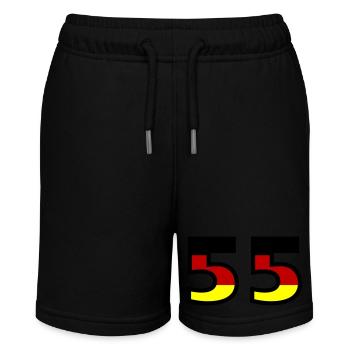 55 Number Germany Jersey - Stanley/Stella MINI BOLTER Organic Teen Jogging Shorts - black - Front