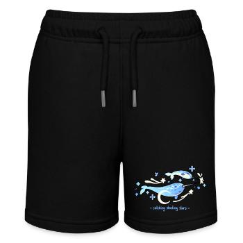 Catching shooting stars - Stanley/Stella MINI BOLTER Organic Teen Jogging Shorts - black - Front