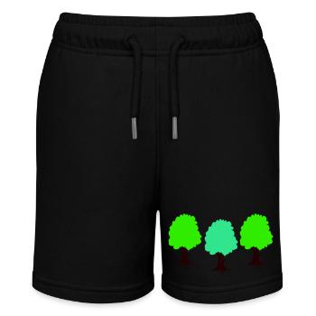 bäume - Stanley/Stella Teenager Bio-Joggingshorts MINI BOLTER - Schwarz - Vorne