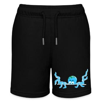 Curious sick woman looks in - Stanley/Stella MINI BOLTER Organic Teen Jogging Shorts - black - Front