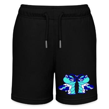 2 DJ Raupen Team Crew Musik Zwei Schallplatte Team - Stanley/Stella Teenager Bio-Joggingshorts MINI BOLTER - Schwarz - Vorne