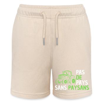 tractor, farmer, peasant, I am a farmer - Stanley/Stella MINI BOLTER Organic Teen Jogging Shorts - soft Ecru - Front