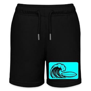 Surfboard Wave - Stanley/Stella MINI BOLTER Organic Teen Jogging Shorts - black - Front