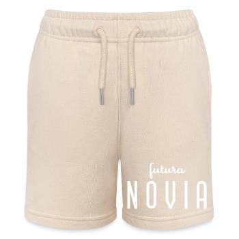 Futura Novia Engagement Bridal Shower Wedding - Stanley/Stella MINI BOLTER Organic Teen Jogging Shorts - soft Ecru - Front