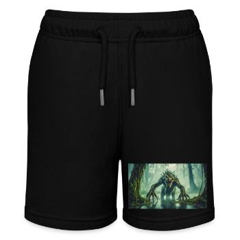 monster dark horror scary Halloween creepy spooky - Stanley/Stella MINI BOLTER Organic Teen Jogging Shorts - black - Front