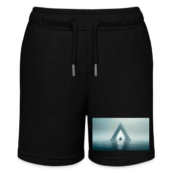gruselige mythische Orte – Bermuda-Dreieck - Stanley/Stella Teenager Bio-Joggingshorts MINI BOLTER - Schwarz - Vorne