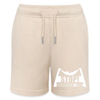 Lustige Stopp-Hängematten-Zeit Entspannen Schlafen Camping - Stanley/Stella Teenager Bio-Joggingshorts MINI BOLTER - Natur - Vorne