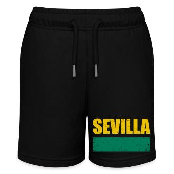 Sevilla Vintage - Stanley/Stella Teenager Bio-Joggingshorts MINI BOLTER - Schwarz - Vorne