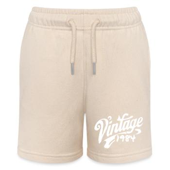 Vintage 1984 Year 1984 Birthday 1984 Retro - Stanley/Stella MINI BOLTER Organic Teen Jogging Shorts - soft Ecru - Front