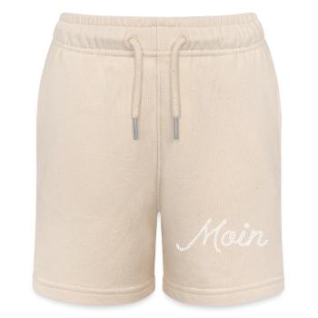 MOIN – Maritime rope design for coastal children - Stanley/Stella MINI BOLTER Organic Teen Jogging Shorts - soft Ecru - Front