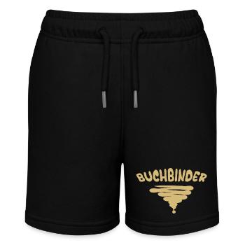 Style Buchbinder - Stanley/Stella Teenager Bio-Joggingshorts MINI BOLTER - Schwarz - Vorne