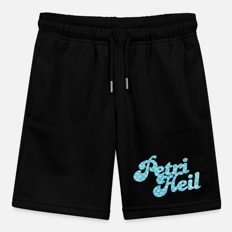 Petri Heil Angler Hobby Fish Scale Pattern Stanley/Stella MINI BOLTER Organic Teen Jogging Shorts