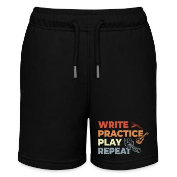 Ukulele Zitat Retro Stil - Stanley/Stella Teenager Bio-Joggingshorts MINI BOLTER - Schwarz - Vorne