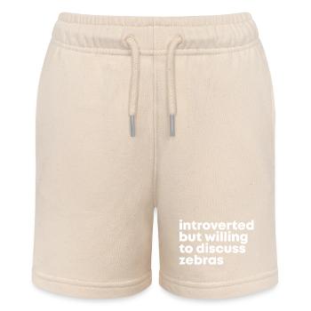 Zebra - Stanley/Stella MINI BOLTER Organic Teen Jogging Shorts - soft Ecru - Front