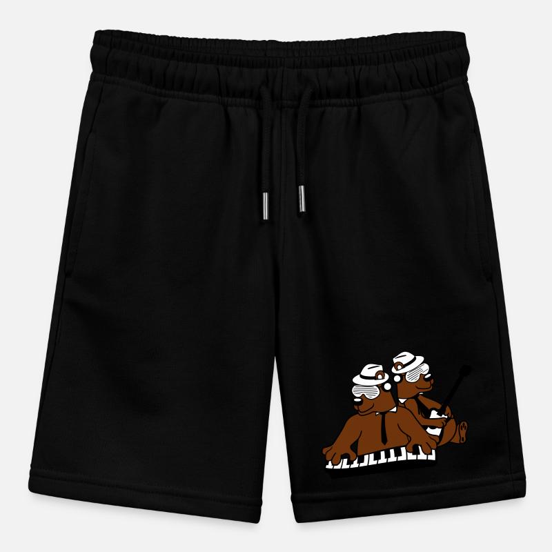 2 Bear Brown Bear Keyboard Piano Guitar Band Team Stanley/Stella MINI BOLTER Organic Teen Jogging Shorts