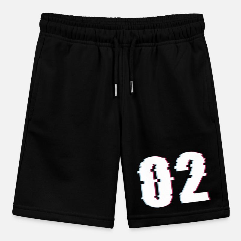 Two 2 Two 02 Number Effect Distorted Number Stanley/Stella MINI BOLTER Organic Teen Jogging Shorts