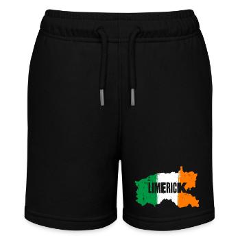 Limerick Irland County | Flagge Landkarte Kontur - Stanley/Stella Teenager Bio-Joggingshorts MINI BOLTER - Schwarz - Vorne