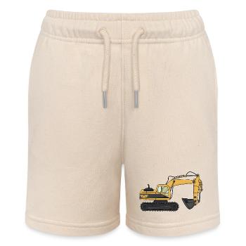 Excavator, construction site - Stanley/Stella MINI BOLTER Organic Teen Jogging Shorts - soft Ecru - Front
