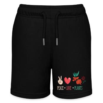 Amateur des plantes Paix Amour Plantes Fleurs succulentes - Short bio MINI BOLTER Stanley/Stella Ado - noir - Devant
