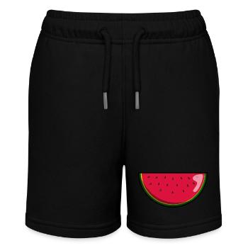 Melone Frucht - Stanley/Stella Teenager Bio-Joggingshorts MINI BOLTER - Schwarz - Vorne
