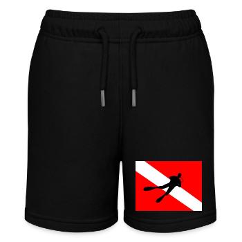 Diving flag - Stanley/Stella MINI BOLTER Organic Teen Jogging Shorts - black - Front