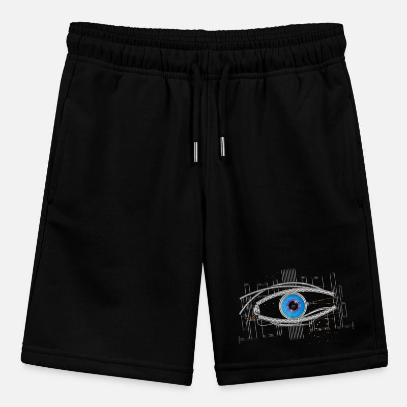 cooles blaues Cyborg oder Roboter Auge Stanley/Stella Teenager Bio-Joggingshorts MINI BOLTER