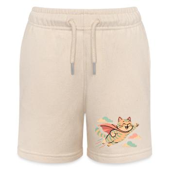 Super Cat British Shorthair Tiger Gift - Stanley/Stella MINI BOLTER Organic Teen Jogging Shorts - soft Ecru - Front