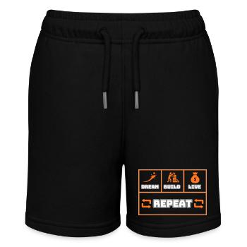 Dream Build Live Repeat - Stanley/Stella Teenager Bio-Joggingshorts MINI BOLTER - Schwarz - Vorne