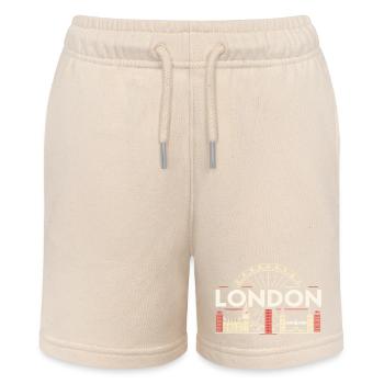London Skyline and Ferris Wheel - Stanley/Stella MINI BOLTER Organic Teen Jogging Shorts - soft Ecru - Front