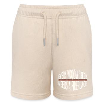 cool logging lumberjackwoodworking funshirt tools - Stanley/Stella Teenager Bio-Joggingshorts MINI BOLTER - Natur - Vorne