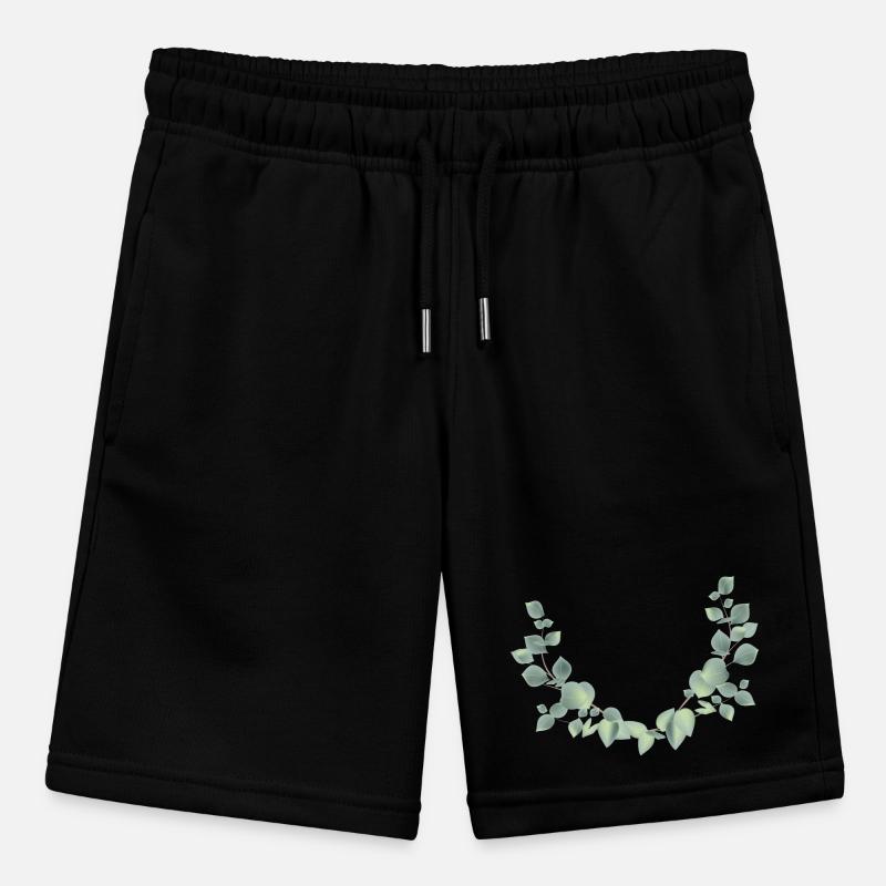 delicate eucalyptus branches as a half wreath Stanley/Stella MINI BOLTER Organic Teen Jogging Shorts