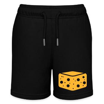 Design inspired by artisan sponge cheese - Stanley/Stella MINI BOLTER Organic Teen Jogging Shorts - black - Front